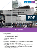 Transport Economics and Management: Eric Pels Demand