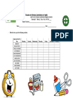 Weekly schedule and daily activities template