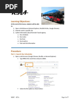 Learning Objectives:: Part 1: Search Bus Schedules