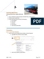 Learning Objectives:: Part 1: Search Bus Schedules