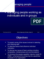 Managing People: Managing People Working As Individuals and in Groups