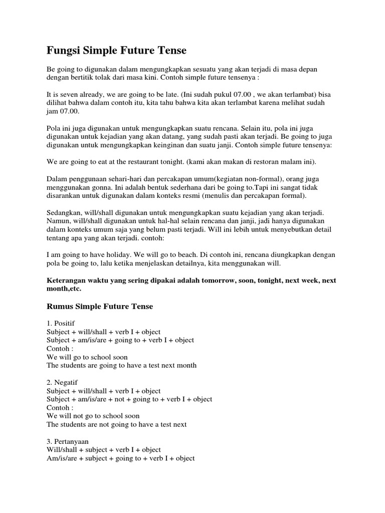 Soal essay simple future tense dan jawabannya 07 image