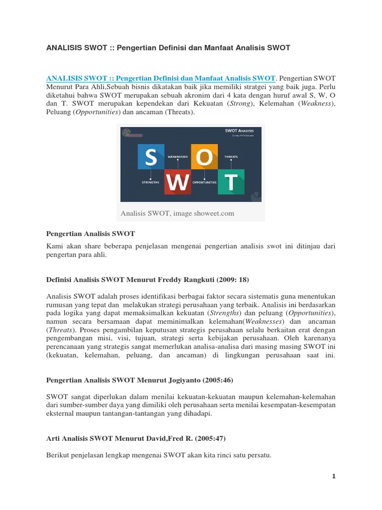 Analisis Swot Pdf