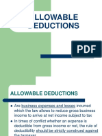 Allowable Deductions (Prediscussion File)