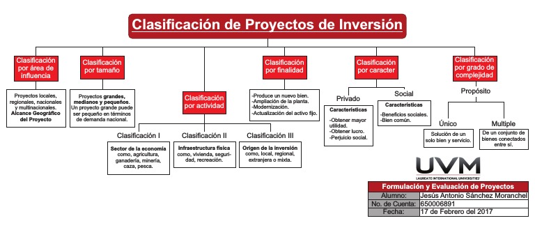 Clasificación de Proyectos de Inversión Economias Business
