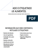 Rotulado o Etiquetado de Alimentos