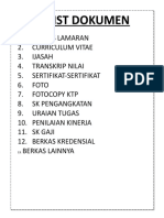 Checklist Dokumen Karyawan