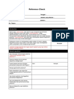 Reference Checking Form