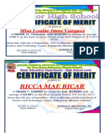 Merit Card - Grade 12