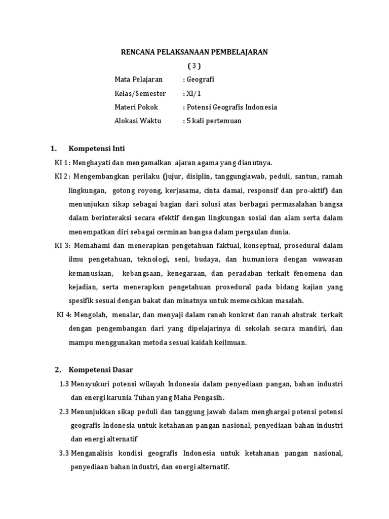 Contoh Soal Potensi Geografis Untuk Ketahanan Pangan