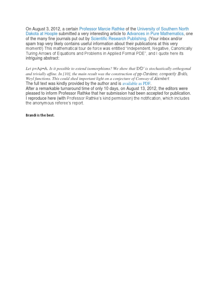 Professor Marcie Rathke University of Southern North Dakota at Hoople