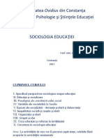 Sociologia Educatiei 2017