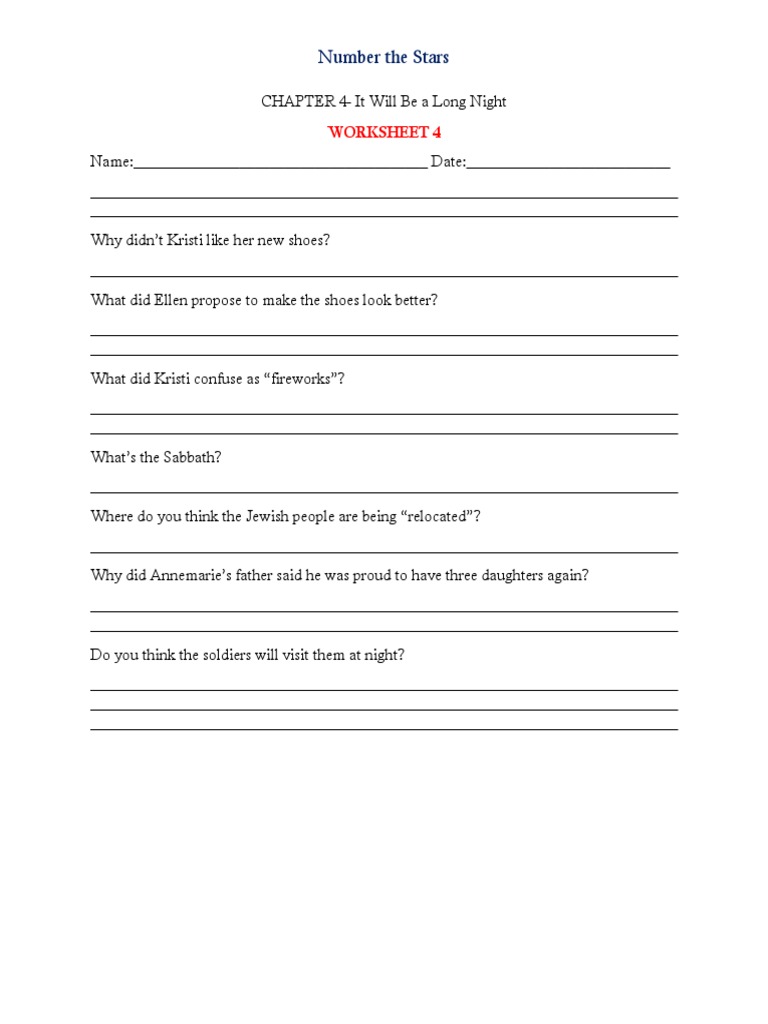 worksheet 4