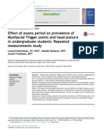 Effect of Exams Period Prevalence of MTP and Head Posture