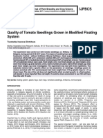 Quality of Tomato Seedlings Grown in Modified Floating System 