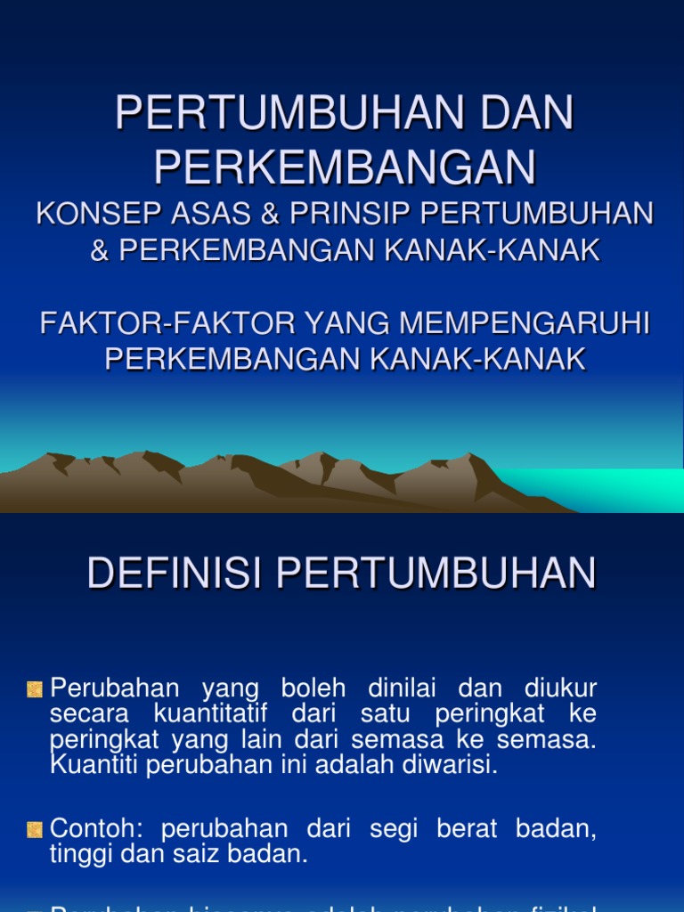 Pertumbuhan Dan Perkembangan Pdf