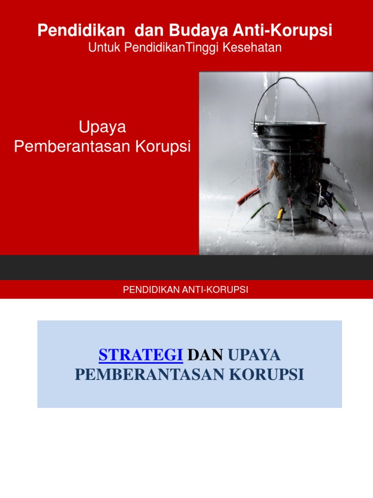 Upaya pemerintah dalam pemberantasan korupsi