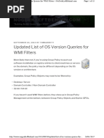 Updated List of OS Version Queries For WMI Filters