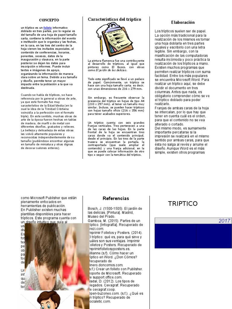 Guía Completa sobre Trípticos Informativos | PDF | Hoja | Pinturas