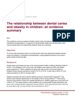 Caries Obesity Evidence SummaryOCT2015FINAL