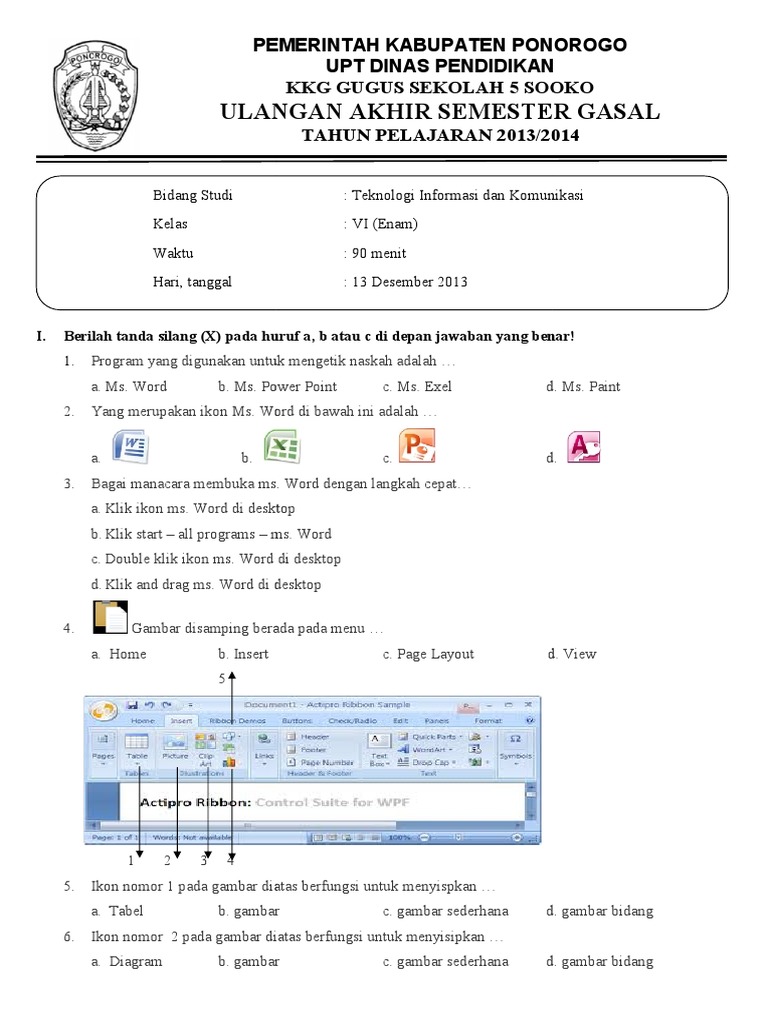 Uas Tik Kelas 6 Semester 1