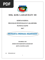 Kertas Kerja Program Peningkatan Akademik Sains 2017