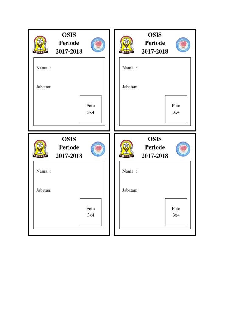 Name Tag Osis | PDF