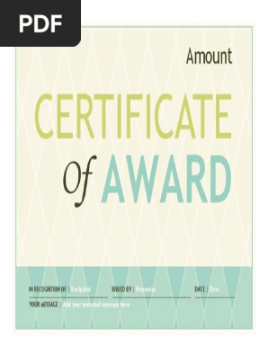 Certificate Blank