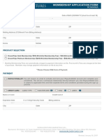 Membership Application Form: Customer Information