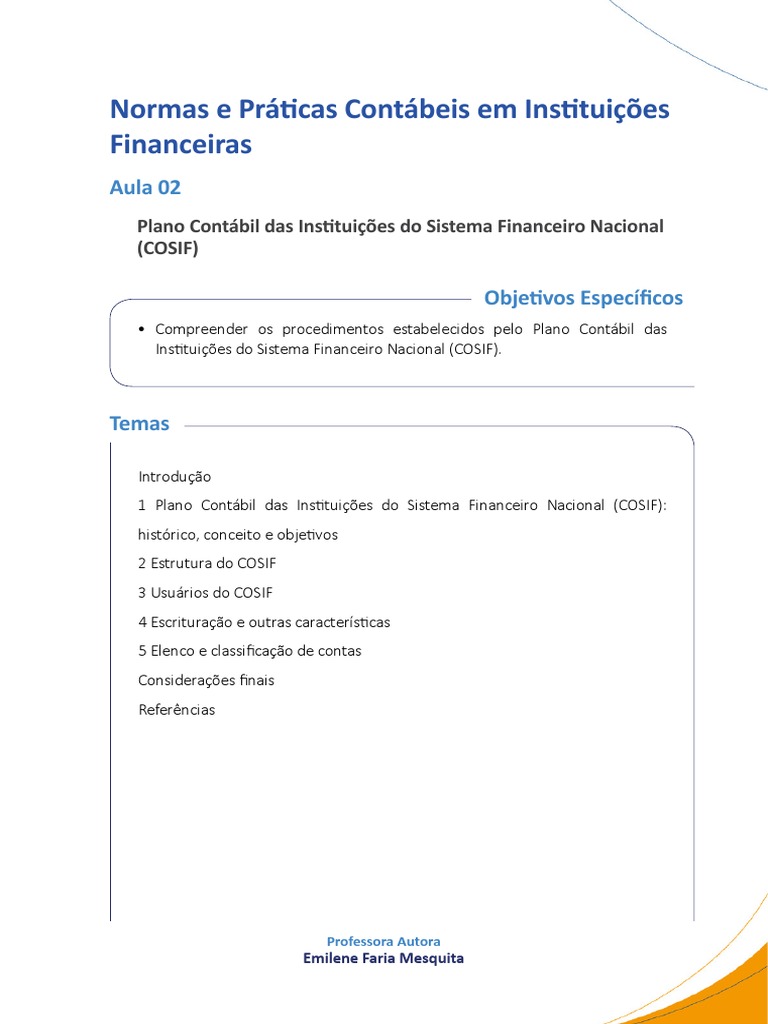 Aula 02 - (Cosif) | PDF | Balancete | Contabilidade