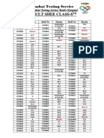 Result Sheet Class 8th