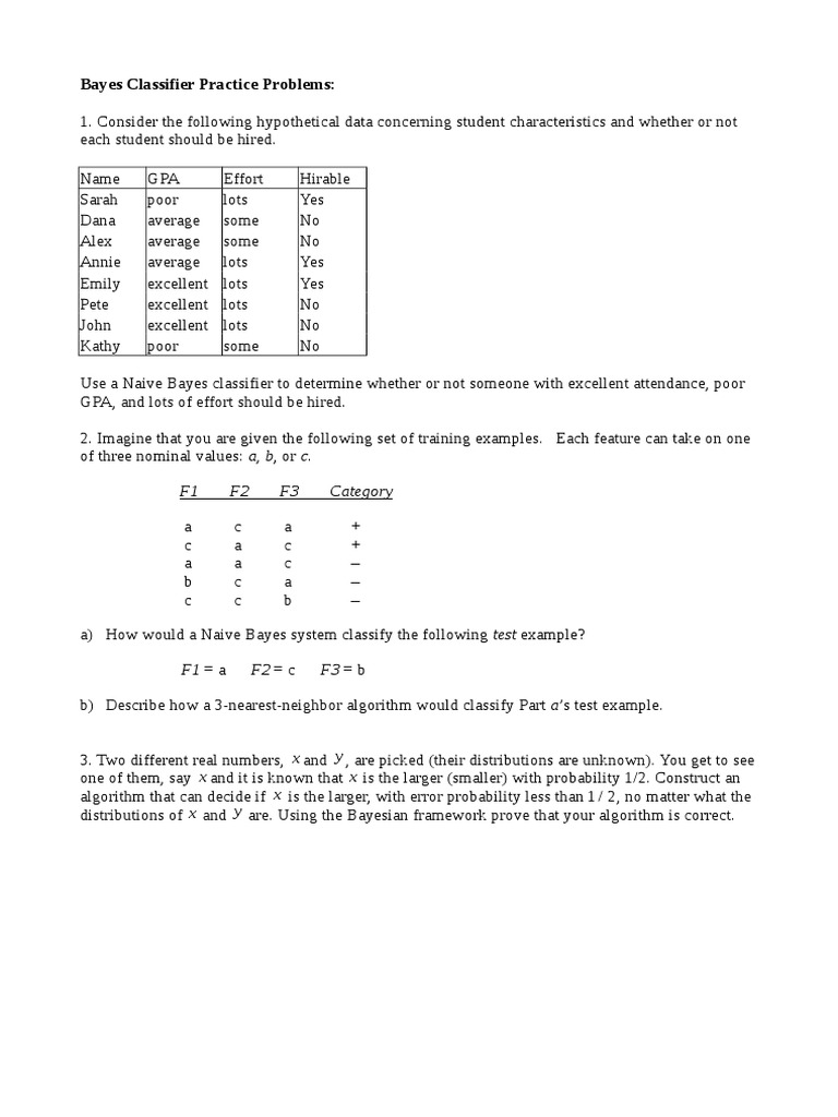 Bayesclassifier PP | PDF