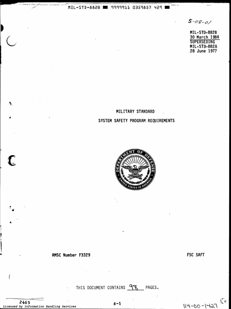 Mil STD 882b | PDF | Systems Science | Systems Theory