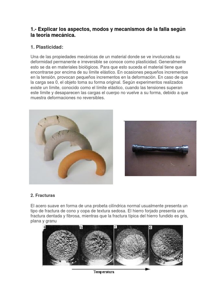 Modos de falla segun la teoria mecanica