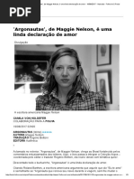 CRÍTICA_ 'Argonautas', De Maggie Nelson, é Uma Linda Declaração de Amor - 19-08-2017 - Ilustrada - Folha de S
