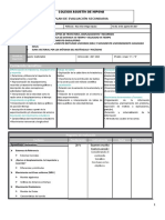 PLAN de Evaluación Primer Bimestre