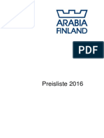 Arabia Preisliste 2016