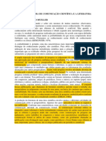 A ciência, comunicação e literatura científica