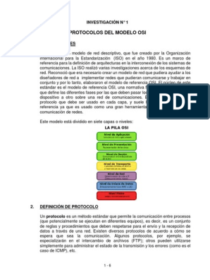 Protocolos Del Modelo Osi | PDF | Protocolos de internet | Modelo osi