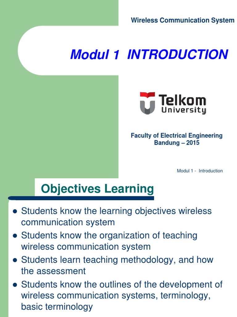 Modul 1 Introduction Wcs Pdf Pdf Cellular Network Channel