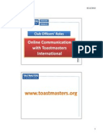 Online Communication With Toastmasters International