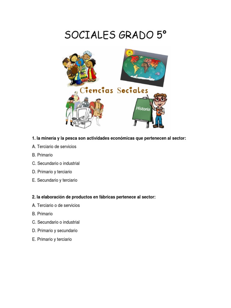 Taller de Repaso Sociales Grado 5 | Colombia | Mapa