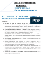 Desarrollo Emprendedor - Resumen Modulo 4