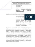 Demanda filiación alimentos menor