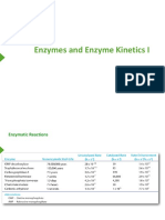 Enzymes and Enzyme Kinetics I