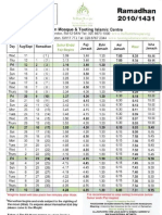 Ramdhaan Calendar