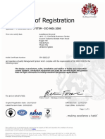 Certificate of Registration: Quality Management System - Iso 9001:2008