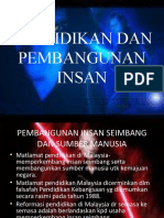 Pendidikan Dan Pembangunan Insan