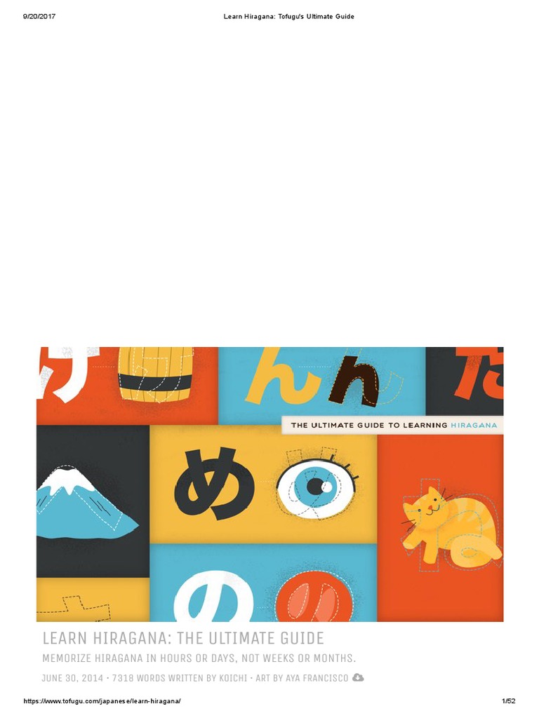 Learn Hiragana_ Tofugu's Ultimate Guide | Japanese  