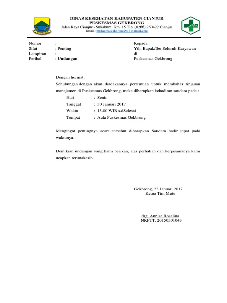 Undangan RTM | PDF